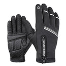 Touch Screen Wrist Winter Wind-proof Warm Fleece Lining Skiing Full Finger Cycling Gloves