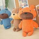Short Plush Pet Dog Toy Bear Shaped Chew Squeaky Toys for Puppy Animal Playing Stuffed Pet Toys