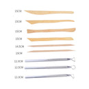 ZHUTING TL-14 14Pcs Clay Sculpting Carving Tool Set Wooden Metal Pottery Clay Tools Professional DIY Ceramic Modeling Kit for Clay Wood Shaping Handicraft Painting Embossing with Bag