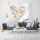 Loskii LWG7 Christmas Tapestry Wall Hanging Santa Print Tapestry Art Home Decor Christmas Decorations For Home