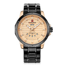 NAVIFORCE 9115 Men Watch Luxury Stainless Steel Strap Fashion Quartz Wrist Watch