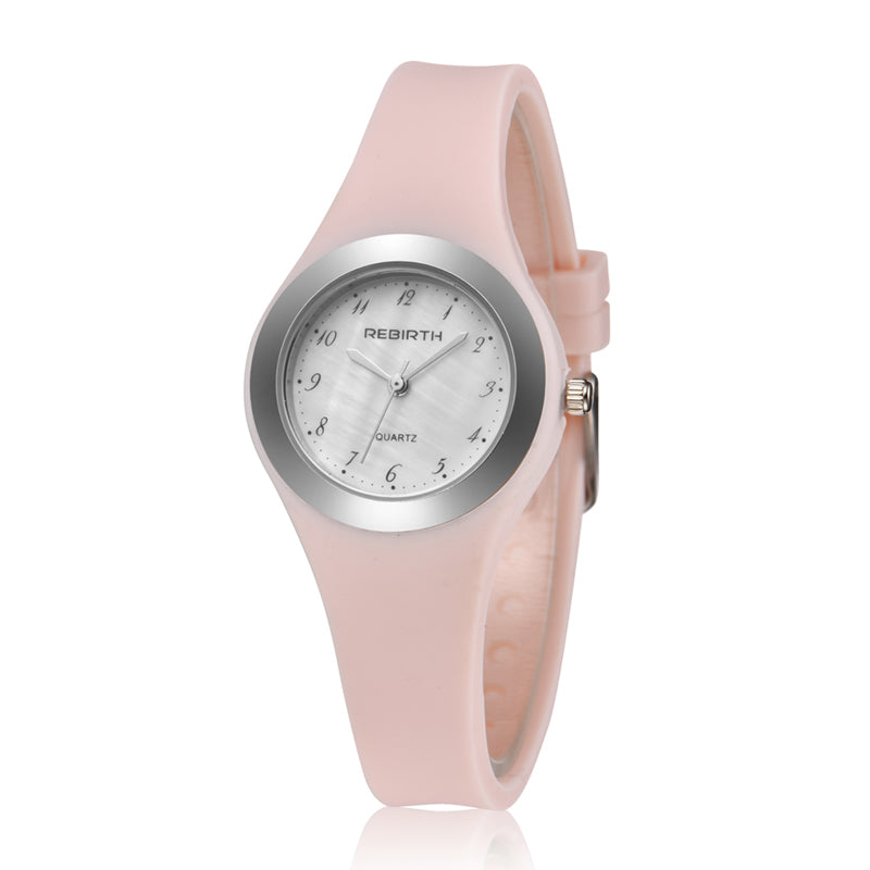 REBIRTH RE091 Casual Style Women Wrist Watch Silicone Soft Band Quartz Watches