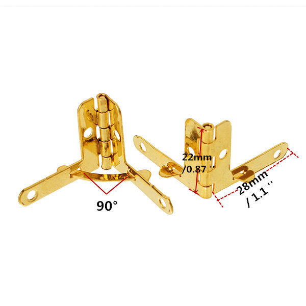 4 pcs Metal Box  Quadrant Hinge Wooden box support hinge