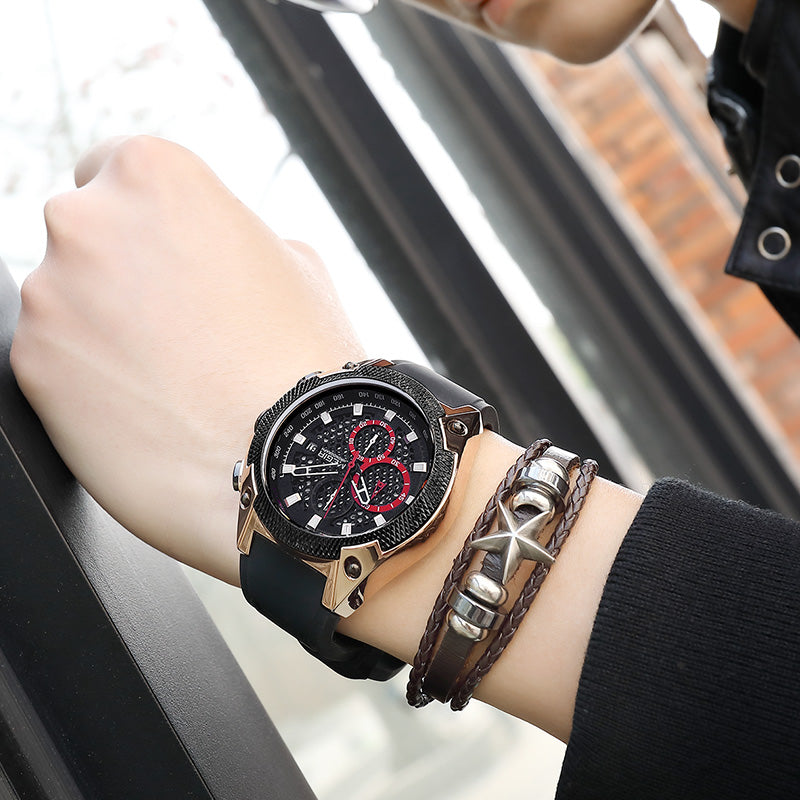 MEGIR 2127 Fashion Men Watch Multi-function Chronograph Sport Quartz Watch