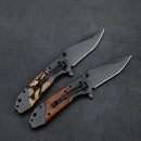 LAOTIE X66 200mm Stainless Steel Folding Knife Outdoor Survival Tools Kit Hiking Climbing Multifunctional Knife Random Pattern