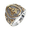Vintage Stainless Steel Men's Ring Free-Mason Logo Finger Ring for Men