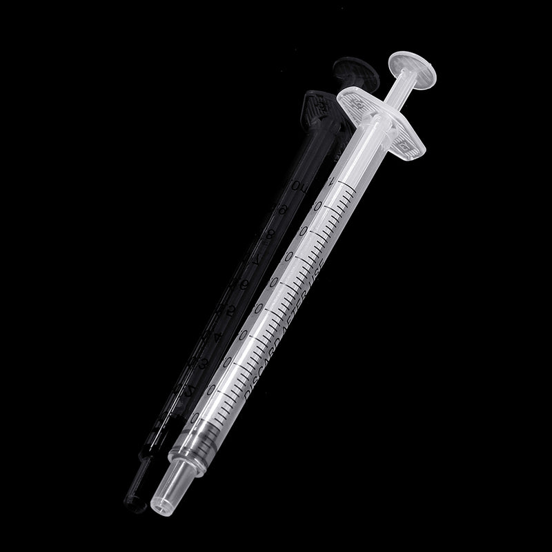 20Pcs/Set 1ml Plastic Dispensing Syringe Injector No Needles 0.01ml Graduation for Refilling and Measuring Liquids Industrial Glue Applicator