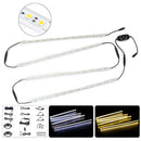 4PCS 50CM 5050SMD Waterproof LED Rigid Strip HardLight Connector Combo Kit for Outdoor Indoor DC12V