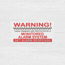 5Pcs Alarm System Monitored Warning Security External Sign Stickers PVC Waterproof
