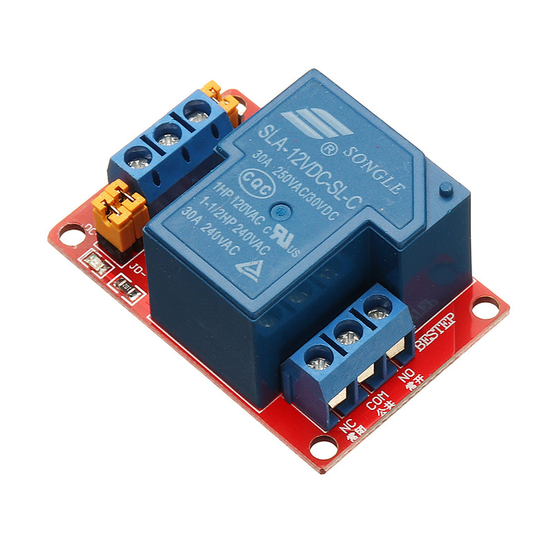 BESTEP 1 Channel 12V Relay Module 30A With Optocoupler Isolation Support High And Low Level Trigger