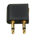 3.5mm 2x3.5mm Airplane Airline Travel Headphone Earphone Adapter