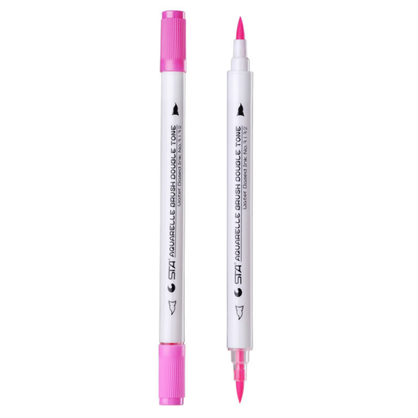 STA 3132 Water-based Double-headed Gradient Soft Hair Color Pen Hand-painted Comic Watercolor Paint Marker Pen Set