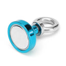 Effetool 25mm 22kg Neodymium Recovery Magnet Metal Detector Circular Eyebolt Magnet Red/Yellow/Blue