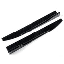 2 X Universal Gloss Black Or Carbon Fiber Style Car Side Skirt Rocker Splitters Canard Diffuser Winglet Wings