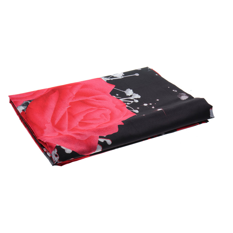 Cotton 3D Rose Bedding Sets Soft Duvet Cover Bedsheet Pillowcase Reactive Printed Bedclothes Queen Bed Linen