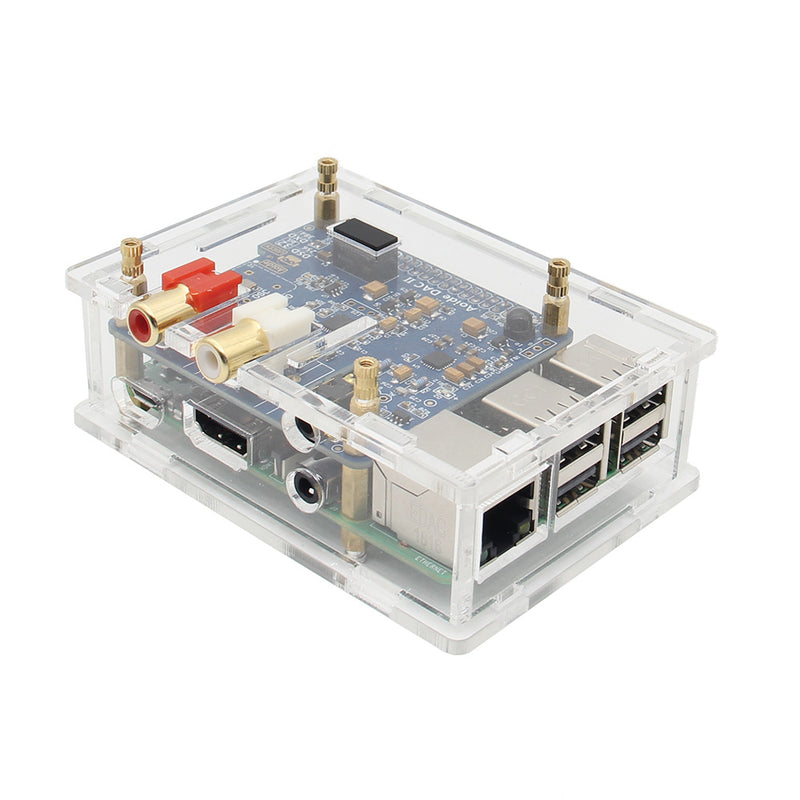 Transparent Acrylic Case For Raspberry Pi DAC II Hifi Sound Card