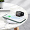 USAMS US-CD119 Double Coils 10W Qi Wireless Charger Phone Charger Earphone Charger Watch Charger for Qi-enabled Smart Phones Apple AirPods Pro Apple Watch Series 1 2 3 4 5