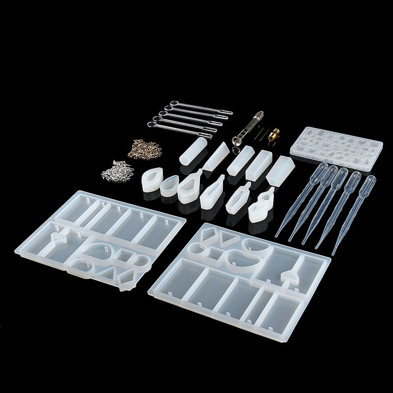 77Pcs Resin Jewery Making Tools Silicone Mold Making Jewelry Pendant Craft DIY Set