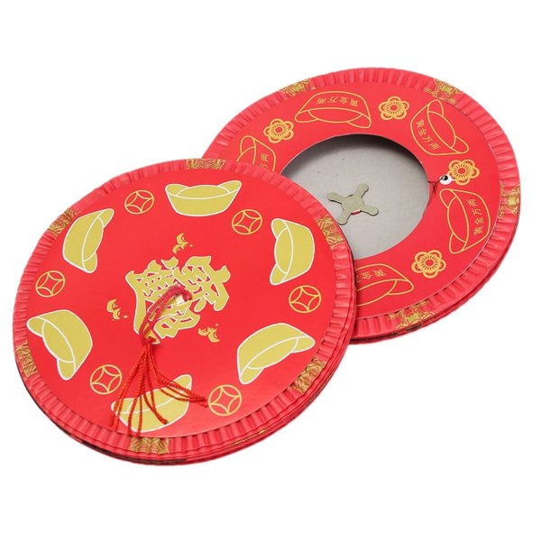 10 PCS Chinese"Fu"Reunion Hanging Red Paper Lamp Lantern New Year Festival Decor
