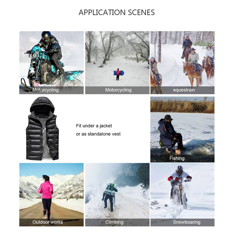 Electric USB Heated Winter Warm Up Vest Men & Women Heating Coat Motorcycle Jacket Clothing