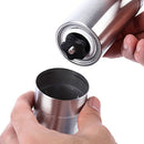 Silver Coffee Grinder Mini Stainless Steel Manual Handmade Coffee Bean Burr Grinders Kitchen Tool