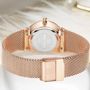 NAVIFORCE 5005 Crystal Casual Style Ladies Wrist Watch Waterproof Stainless Steel Band Quartz Watch