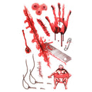 Halloween Props Tattoo Stickers Horror Simulation Wound Realistic Blood Scars Scratches Stitch Pattern