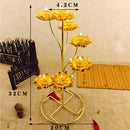 Ladder-Shaped Lotus Candle Holder Butter Lamp Candles Stainless Steel Material For Buddhism Pray Buddhist