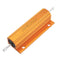 5pcs RX24 100W 220R 220RJ Metal Aluminum Case High Power Resistor Golden Metal Shell Case Heatsink Resistance Resistor
