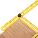 Drillpro ABS/Stainless Steel Multifunction Multi-angle Folding Ruler Flexible Four Side Parallel Ruler