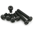 Suleve M3NP1 50Pcs M3 Nylon Screw Bolt Black Round Phillips Screw Nut Nylon PCB Standoff Assortment 5-25mm