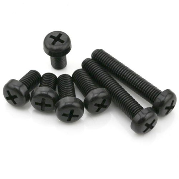 Suleve M3NP1 50Pcs M3 Nylon Screw Bolt Black Round Phillips Screw Nut Nylon PCB Standoff Assortment 5-25mm