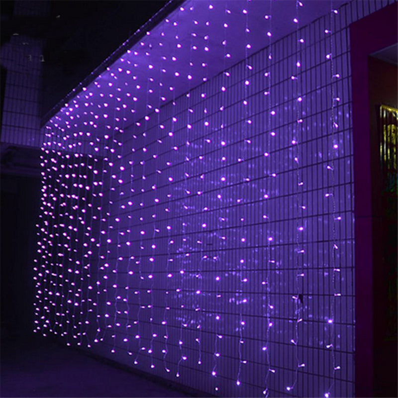 3Mx3M 300 LED White Bulb Fairy String Light Curtain Lamp Wedding Party Wedding Decor Outdoor Li