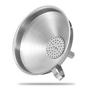 KCASA KC-FS022 5 Inches Stainless Steel Funnel Wide Mouth Liquid Oil Filling Funnel With Strainer