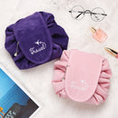 Oxford Cloth Velvet Lazy Bundle Mouth Drawstring Cosmetic Bag Large Capacity Wash Bag