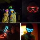 LED Flashing Sunglasses EL Wire Glasses Glow Party Nightculb Festival Eyewear