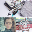 Green Beads Dream Catcher Wind Chimes Lace Style Feather Pendant Ornaments Handmade Decorations