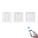 Geekcreit 1/2/3 Gang WiFi Smart Light Switch Push Button Smart Life/Tuya APP Remote Control Works with Alexa Google Home for Voice Control