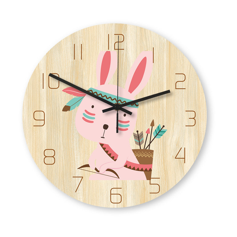 Loskii CC035 Creative Wall Clock Mute Wall Clock Cartoon Wall Clock For Home Office Decorations