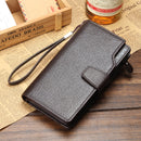 New Fashion Retro Casual Locomotive Multi-function Zipper Buckle Men's Phone Wallet Bag For All Smartphone Under 7 inch