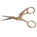 Gold Bronze Stork Embroidery Scissors Eyebrow Ear Hair Trimmer