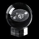 6cm Clear Glass Crystal Healing Ball Meditate Sphere Mascot Planet Space Decor