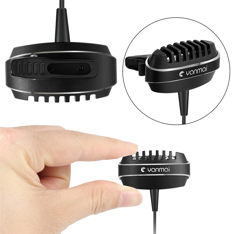Yanmai R999 Lavalier Omnidirectional Condenser Microphone Clip-on Microphone Dual Capacitor Mini Microphone For Smartphone Camera for Video Voice Lectures Business Conference
