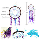 Purple Feather Dream Catcher Handmade Window Wall Hanging Car Decor Oranments Craft