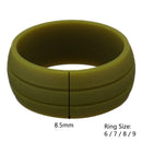 8.5MM Trendy Colorful Environmental Silicone Ring Casual Unisex Wholesale Gift for Men for Women