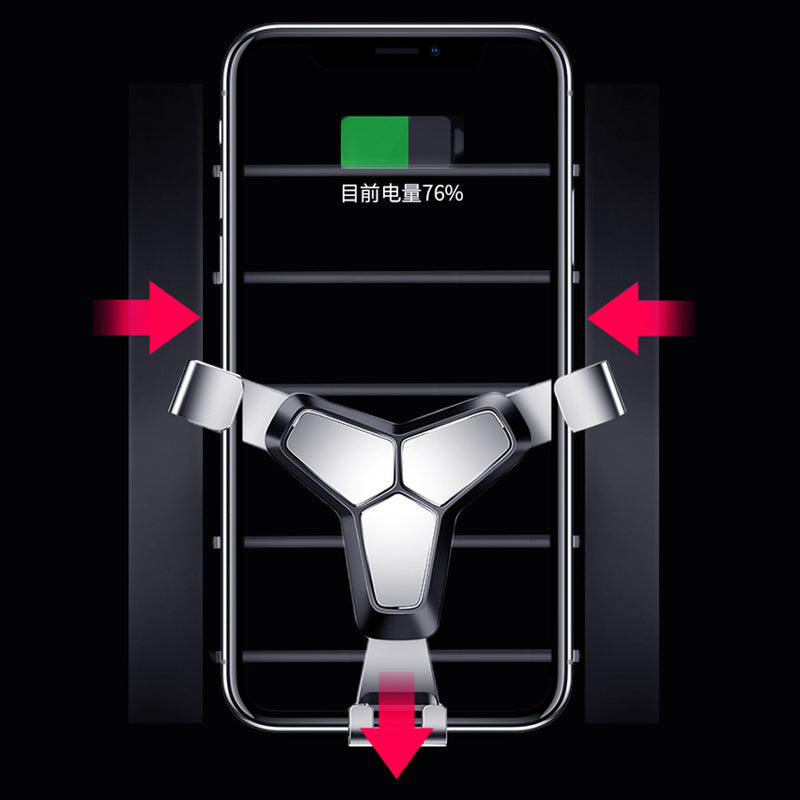 Bakeey Metal Gravity Linkage Automatic Lock Air Vent Car Phone Holder For 4.0-7.0 Inch Smart Phones