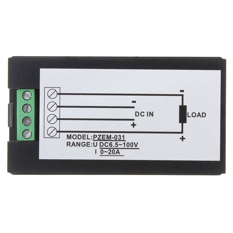 Excellway 20A DC Multifunction Digital Power Meter Energy Monitor Module Volt Meterr Ammeter