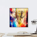 Miico Hand Painted Oil Paintings Elephant Head Paintings Wall Art For Home Decoration