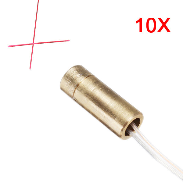 10Pcs 5V 650nM 5mW Cross Laser Diode Module