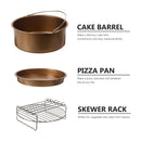 3pcs 9 Inch Non-stick Air Fryer Accessories Cake Pizza BBQ Roast Baking Tools for 5.3-6.8QT